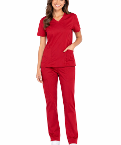 Uniforme clínico rojo