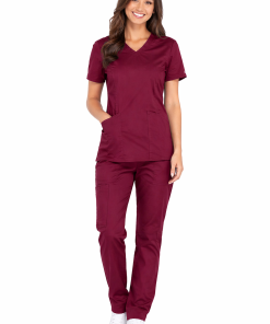 Uniforme clínico burdeo